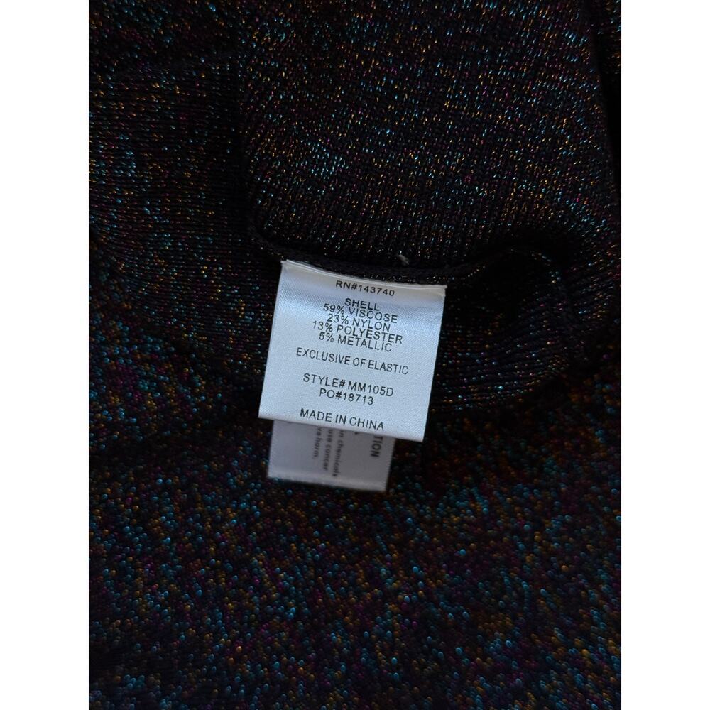 NWT Hyacinth House Black Metallic Shimmer Selena Knit Holiday Mini Dress XS - Picture 6 of 7